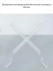 Clear Acrylic Display Stand Plate Tea Cake Easel Artwork Display Stand Round Plate Display Holder Display Stand Souvenir Stand Artwork Display Rack X-Shaped Porcelain Plate Stand Vinyl Record Artwork Photo Frame Cookbook Display Stand - Clear - View 12