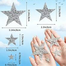 Adesivos de Aplicação de Strass em Formato de Estrela, Remendos de Cristal Brilhante com Adesivo Quente para Reparo de Roupas, Denim, Bolsas, Chapéus e Acessórios DIY (Filme Removível, Colagem Direta) Adesivos Artesanais Remendos Bordados Remendos Termocolantes Suprimentos de Costura DIY Remendos Termocolantes para Roupas - Vários estilos - Visão 9