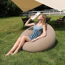 Flocked Inflatable Bean Bag Sofa Chair, Multiple Colors Available, Thickened PVC Material, Portable Foldable Ergonomic Lounge Chair, Suitable For Living Room, Bedroom, Home, Outdoor Camping, All Seasons, Perfect Holiday Gift - Multiple Styles - View 8