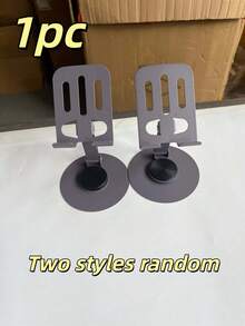 1 pieza Soporte de teléfono metálico ajustable 360°, soporte de escritorio plegable antideslizante para tableta, ajustable en múltiples ángulos y altura, apto para todos los teléfonos inteligentes/tabletas, para oficina/estudio/ver videos/transmisión en vivo, accesorio de teléfono ergonómico - Soporte para teléfono totalmente metálico - Ver 16
