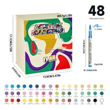 24-168 Colors Direct Liquid High Elasticity Soft Tip Acrylic Markers, No-Press Layering Color Pens With Intelligent Ink Control, Suitable For Canvas, Fabric, Rock, Ceramic, Wood And Glass, Artist Grade Craft Supplies, Back To School Essentials - Multicolor - View 12