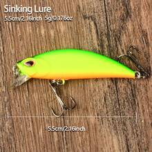 6pcs Sinking Mini Bionic Hard Lures Set, Stream Micro Fishing Lures For Amur Perch And Crucian Carp - Multicolor - View 2