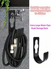 1pc Garden Hose Hook, Plastic Wall-Mounted Hose Rack Support Bracket, Home Supplies (Plastic) - Standard Model - View 1