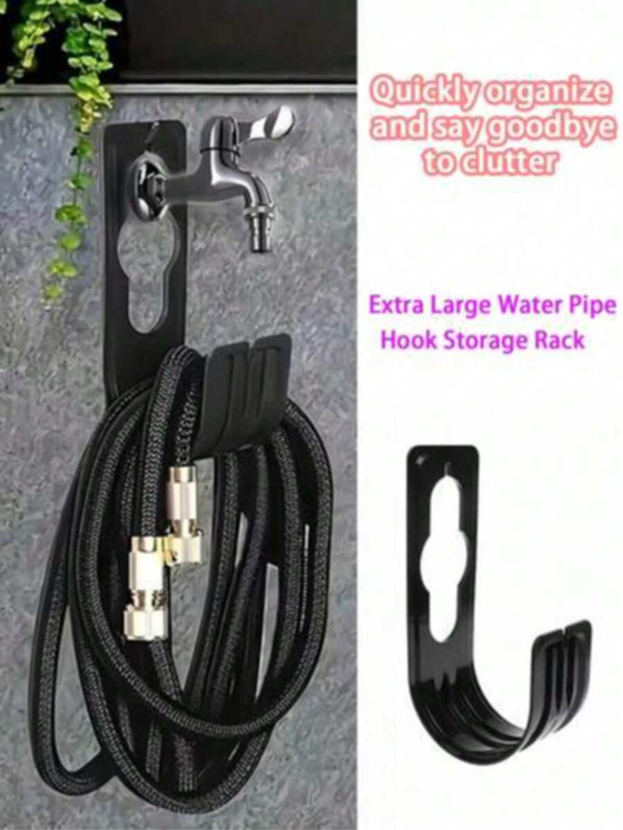 1pc Garden Hose Hook, Plastic Wall-Mounted Hose Rack Support Bracket, Home Supplies (Plastic) - Standard Model - View 1