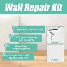 Quick Wall Repair Kit For Home, Wall Stain Graffiti Mold Spot Renovation Maintenance Crack Repair Paste, Restore Perfect Flawless Wall Surface, Daily Household Time-Saving, Fast Repair, Warm Holiday Gift For Friends And Family - A - View 9