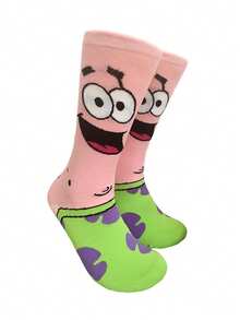 SpongeBob SquarePants 7/3/1入中性趣味卡通印花襪，適合日常穿著、旅行、學校，低筒短襪學生船襪，聖誕禮物、旅行禮物、婚禮禮物、聖誕派對禮物，送給媽媽、爸爸、男性生日禮物、新年禮物、朋友的趣味禮物 - 彩色 - 查看 8