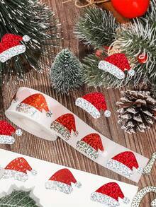 500 peças/Rolo Adesivos Laser Brilhantes de Flocos de Neve de Inverno - Adequado para Laptops, Bagagens, Envelopes, Canecas, Álbuns de Recortes, Presentes - Perfeito para Decorações de Natal e Festas! Decoração de Bagagem, Suprimentos de Scrapbooking, Design de Feriado, Efeito Brilhante - Multicolorido - Visão 10