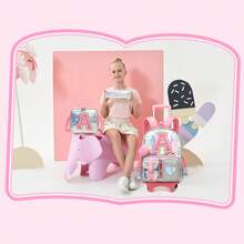 Girls Rolling Backpack, Student Wheeled Backpack, 3-In-1 Carry-On Travel Luggage, Teen Crossbody Bag, Pencil Case Set - X31 Tie Rod - View 9