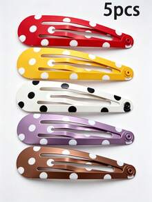 10/5/3/2/1pc Giant Oversized Polka Dot Pattern Hair Clip Pink Bag Clothing Funny Decorative Quirky Hair Accessory - Multicolor - View 23
