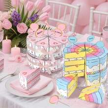 20 Pcs Triangle Gift Boxes With 20 Pcs Toppers 2 Pcs Ribbons Cute Candy Containers Durable Cardboard Party Favor Boxes For Back To School Shower Weddings Birthdays Gift Wrapping Party Decoration - Gift Box - View 5