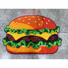 1pc Delicious Hamburger Pattern Decorative Rug, Doormat, Art Mat, Decorative Carpet, Floor Mat, Carpet, Living Room Rug, Bedroom Rug, Universal Rug - Multicolor - View 6