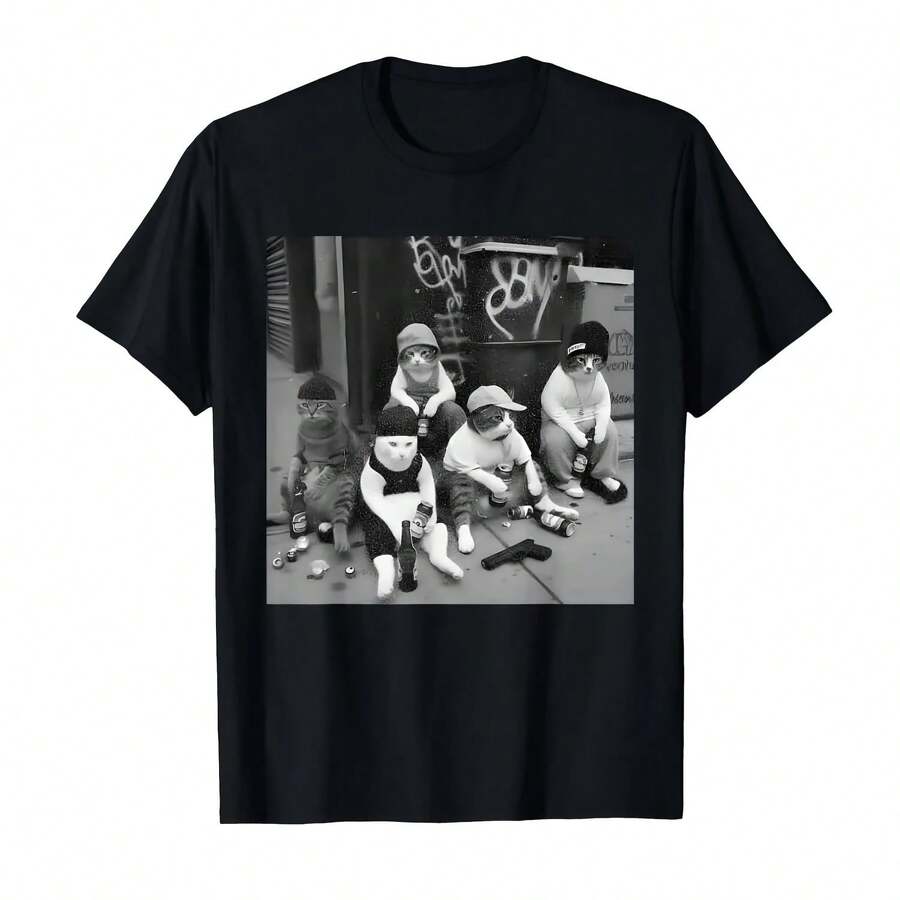 Cat Meme T-Shirt For Women, Short-Sleeved T-Shirts - 款式 - 查看 1
