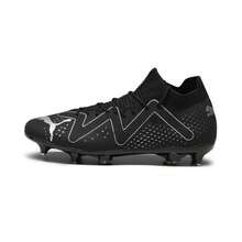 Puma Men's Spring/Autumn Sports Long Stud Football Shoes, Rainproof Natural Grass Training Soccer Shoes 10736902 - Black-silver - View 2