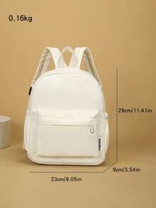 1PC Minimalist Backpack, Casual And Elegant, School Bag For Boys And Girls, Zipper Design, Adjustable Shoulder Straps, Suitable For School, Travel, Can Easily Hold Daily Essentials, Versatile Item, Suitable For Various Styles And Occasions. - Multicolor - View 8