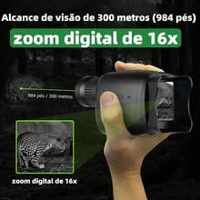 Tubo Único Visao Noturna Infravermelho Alcance 300 Metros - Preto - Visão 5