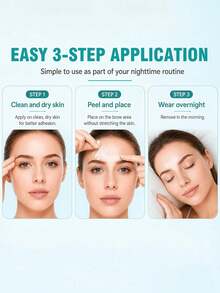 Self-Adhesive Sleep Forehead Patch, Reusable Elastic Facial Patch (Also Suitable For Full Face), Washable And Re-Stickable, Portable And Compact, Suitable For Daily Use And Travel, Neutral Style, Chin Strap, Face Mask - Multicolor - View 5