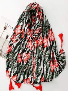 Poliéster con Estampado Floral - Multicolor - Ver 31