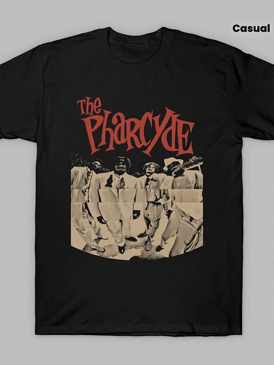 Vintage The Pharcyde T-Shirt This Unisex Crew Neck T-Shirt, Made Of, Is Suitable For Casual Wear At Home, Outdoor Activities, Visiting Relatives And F - Black - View 1