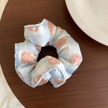 1件超柔軟加厚睡眠髮圈，高彈性不傷髮大號髮圈，枕頭髮圈，3D加厚緞面睡眠髮圈，睡眠捲髮工具，防靜電防糾結護髮髮飾，天鵝絨捲髮滾輪髮具 - 卡通款 - 查看 8