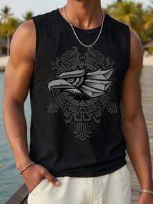 Men Tank Tops - Black - View 2