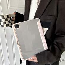 1pc Polka Dot Double-Sided Tablet Protective Case, Foldable Stand, Multi-Angle Viewing, Suitable For Work And Entertainment, With Pen Slot, Compatible With IPad Pro 2024/Air M3/A16 2025, Compatible With Xiaomi, Compatible With Samsung, Compatible With Huawei MatePad - Multicolor - View 3