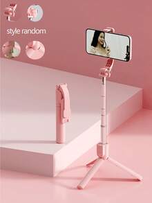 1pc 67in/170cm Portable Selfie Stick With Wireless Remote & Fill Light, Extendable Tripod Stand Compatible With IPhone 15/14 Pro Max/13/12/11 Android Smartphones, Black/Pink/White Available, For Photography, Videography And Live Streaming - Multicolor - View 21