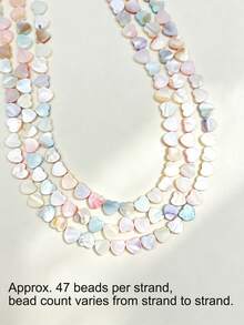 1 Strand Candy Color Sweet Natural Shell Beads Moon Star Heart Shaped Shell Beads Colorful Rice Beads Round Beads DIY Jewelry Making And Decoration Beads For Women Necklace Bracelet Earrings - Candy Colors (Random Assortment) - View 10