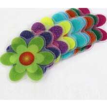 10 Pieces Random Color Of Anti-Slip Flower Stickers Bathroom Bathtub Cartoon Alphabet Dog Paw Flower Color Waterproof Non-Slip Stickers Peva Non-Slip Stickers, - Multicolor - View 9