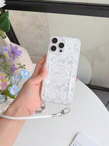 1 buah Gantungan Kartu Lubang Besar yang Praktis, Tali Pendek Kulit Sapi untuk Casing Ponsel, Slot Kartu/Tempat Kartu yang Mudah dan Praktis, Casing Pelindung Anti-Jatuh TPU untuk iPhone 11/12/13/14/15/16/17 Pro Max - MultiWarna - View 4