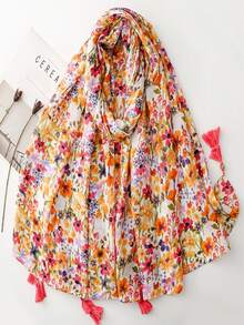 Poliéster con Estampado Floral - Multicolor - Ver 21