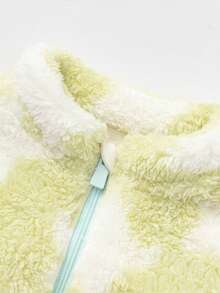 Balabala Cute Baby Winter Jacket, Comfortable Daily Outerwear, Suitable For Cold Weather - White Green Tone - View 4