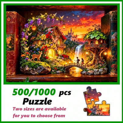 500pcs/1000pcs Adult Large Puzzle Gift, Family Interactive, Puzzle DIY Home Decor, Premium Family Fun Puzzle Designed For Birthday, Valentine's Day, Mother's Day, Thanksgiving, Easter, Halloween, Christmas, Gift Giving, Highly Favored By Puzzle Enthusiasts