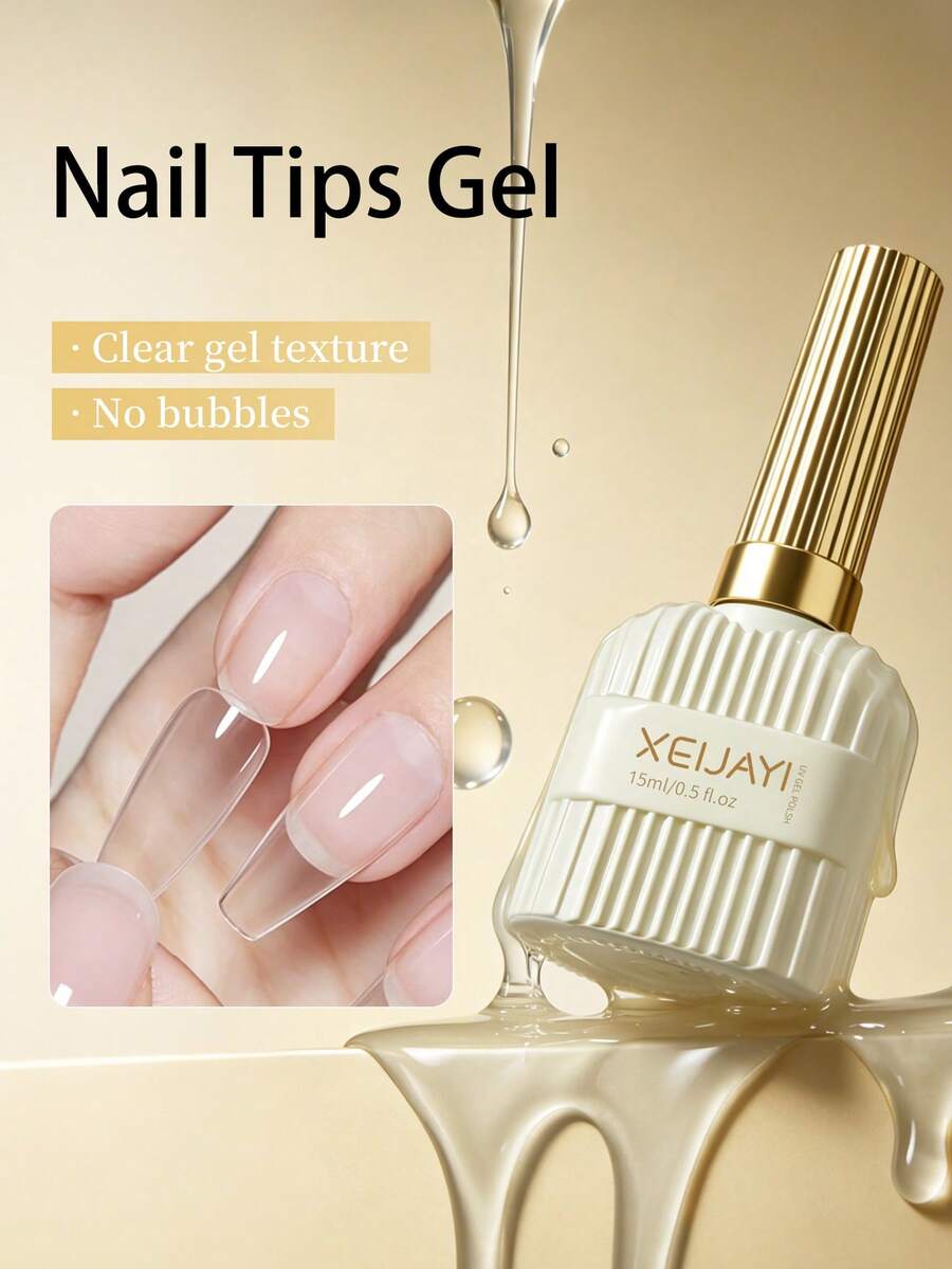 XEIJAYI 1pc 15ml Nail Glue, Suitable For Acrylic Nail Tips, Press-On Nails, Nail Art Tools, Suitable For Women DIY At Home And Nail Salon Use
