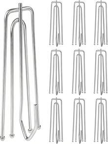 60pcs Stainless Steel Curtain Pleat Hooks, 4-Prong Pleat Clips, Suitable For Curtain Hooks, Drapery Pins, Curtain Clips, Window And Bathroom Curtain Pleaters, Stainless Steel Hooks - 60 Pieces - View 1