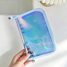 1pc A6 Laser Rainbow Loose-Leaf Binder, Zippered Planner, Large Capacity Sticker Storage Bag, Stationery Organizer, Detachable Inner Pages Multi-Functional Binder, IDOLME, Suitable For K-Pop Photo Album, Sticker Book, Savings Plan Book, Nail Art Storage, Diary, Notebook, School Supplies, Office Supplies, Back To School Supplies - A6 - View 15