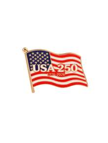 1pc Lest We Forget Poppy Brooch, American Flag Ribbon Commemorative Badge, Backpack & Jacket Decoration - Multicolor - View 12