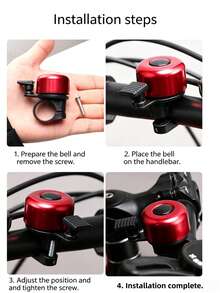 2Pcs Aluminum Alloy Bicycle Bell, Crisp And Loud Cycling Warning Bell, Lightweight And Easy To Install, Multiple Colors Available - Multicolor - View 5
