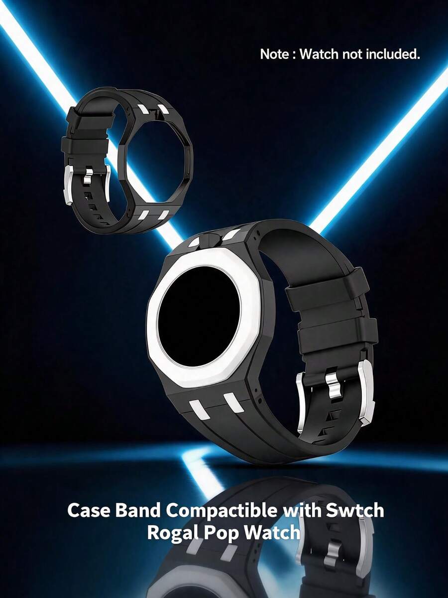 Case And Strap For Royal Pop Watch, 2-In-1 Shock-Proof Protective Frame + Silicone Sports Strap, Converts Your Pocket Watch To Wristwatch - Multicolor - View 1