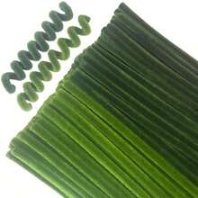202/402Pcs Green Pipe Cleaner Flower Bouquet DIY Kit, Soft Fuzzy Green Chenille Stems Craft Supplies, 200/400 Solid Green Pipe Cleaners, Floral Stems, Floral Tape, Step Guide & Tutorial Video, Beginner Flower Craft Set. - SET - View 6