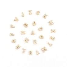 1件經典字母心形金色不鏽鋼鏈條項鍊，女款 - 金黃色 - 查看 4