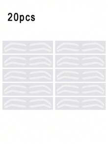 2/20/60pcs Eyebrow Drawing & Template Stickers, Suitable For Semi-Permanent Eyebrow Tattooing And Makeup, Positioning, Spraying & Shaping Auxiliary Tools - Multicolor - View 8