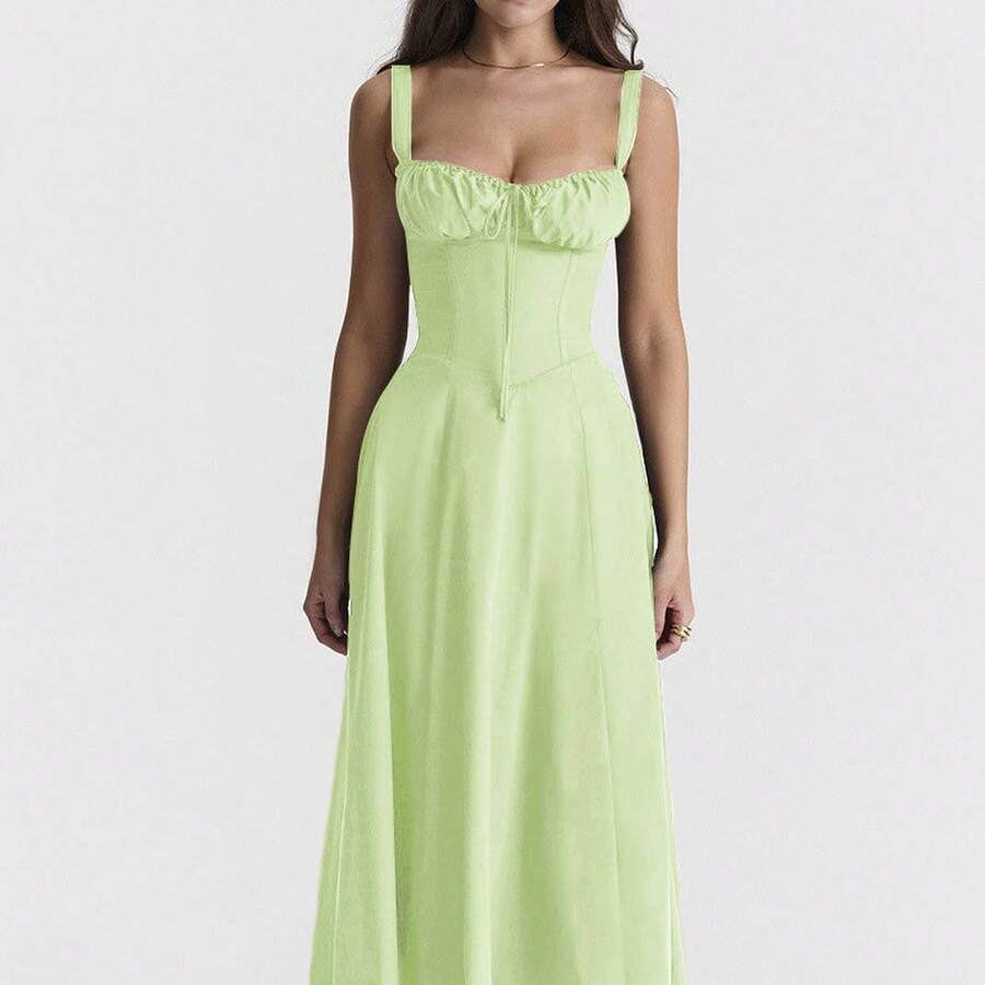 Women Midi Dresses - 淺綠色 - 查看 1