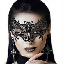 6 buah Topeng Renda Halloween, Topeng Mata Venesia Hitam untuk Pesta Topeng, Cocok untuk Permainan Peran Wanita, Sempurna untuk Pesta, Cocok untuk Pria dan Wanita - MultiWarna - View 6