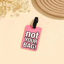 1pc Travel Theme Silicone Luggage Tag, Cartoon Airplane Suitcase Design, Fun English Slogan With Multiple Pattern Options, Adjustable Strap Luggage Pendant, Universal Anti-Loss Travel Accessory For Backpacks And Trolley Bags - Multicolor - View 8