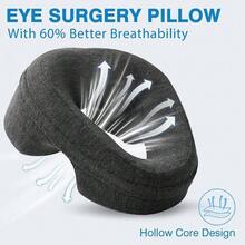 Face Down Pillow For Bed, Massage Headrest Face Pillow For Post-Surgery Recovery Or Beach Tanning, Breathable Design, Face Down Pillow For Massage - Massage Headrest For Bed, Face Down Pillow For Sleeping, Post-Eye Surgery Recovery, Massage Tools - Dark Grey - View 7