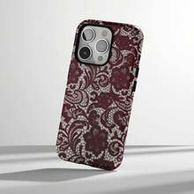 Advanced Striped Polka Dot Art Painting Pattern 2-In-1 Double-Layer Protective Glossy Film Phone Case Suitable For Apple 11, 12, 13, 14, 15, 16, 17 Series And  S21, S22, S23, S24, S25, S26 Series - Grey - View 3