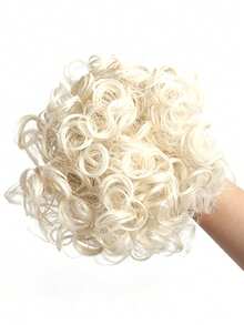 Naturally Voluminous Curls With An Adjustable Drawstring Hair Tie, Available In Multiple Colors. Stylish Updo Suitable For Everyday Wear. - Multicolor - View 10