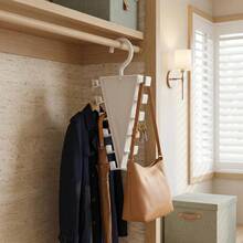 V-Shaped Hook Closet Storage Rack For Bags, Hats And Scarves, Space-Saving Multi-Function Dorm Organizer Shelf - Multicolor - View 6