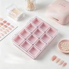 1pc 12-Grid Small Compartment Nail Art Rhinestone & Pearl Storage Box, Mini False Nail Tip Storage Tray, Multi-Grid Nail Drill Bit Storage Box, Mini Jewelry Ring Display Box - Multicolor - View 14