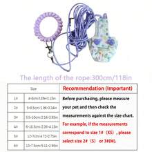 3件組小型寵物胸背帶與牽繩套組，可調節鳥類/鸚鵡胸背帶附訓練繩與腕帶，防走失戶外套組 - 彩色 - 查看 15